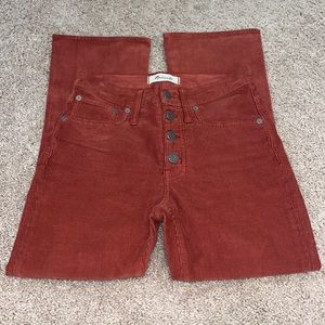 MADEWELL Cali Demi-boot corduroy button front edition